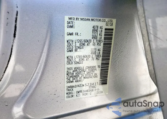 1N6BA1F42JN523415: 84473295