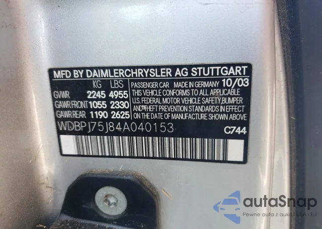 WDBPJ75J84A040153: 81198455