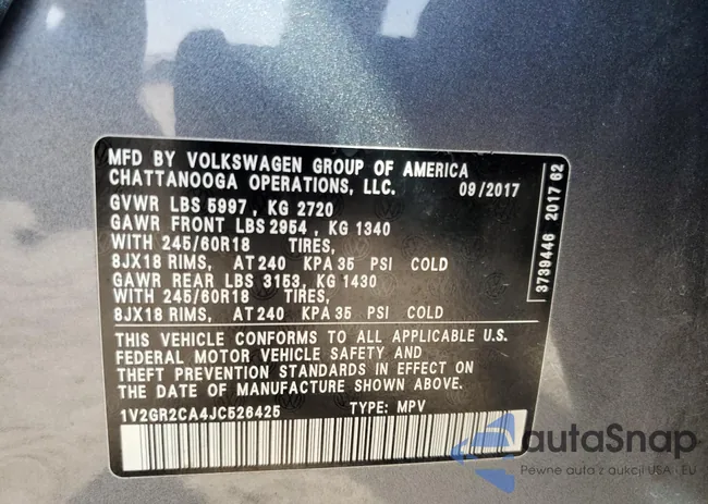 1V2GR2CA4JC526425: 81593975