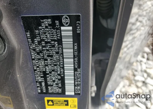 4T4BF1FK6GR579943: 82038295