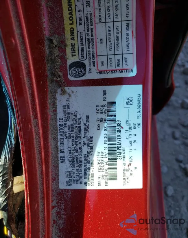 3FAHP0JA7CR386089: 81600825