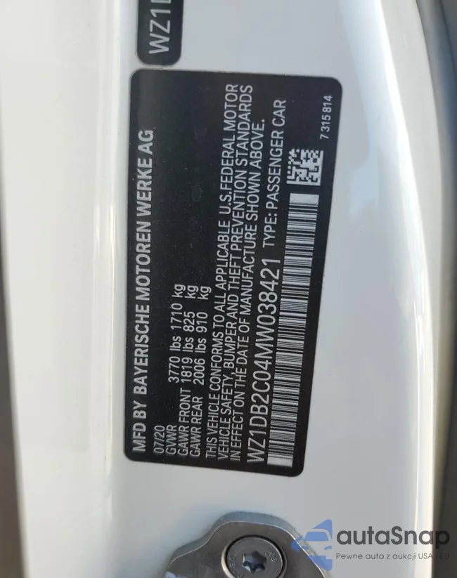 WZ1DB2C04MW038421: 80147905