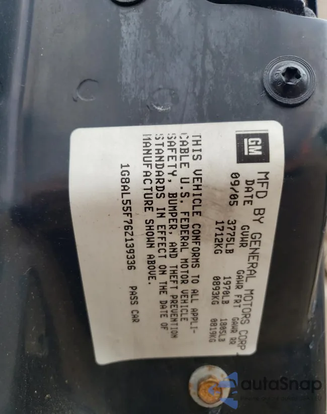 1G8AL55F76Z139336: 81136165