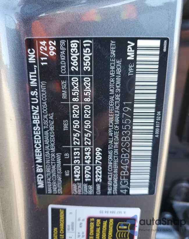 4JGFB4GB2SB355791: 81571255