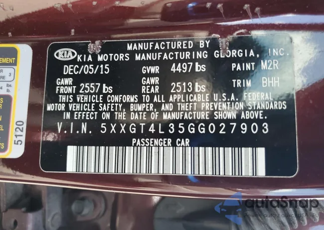 5XXGT4L35GG027903: 81772085