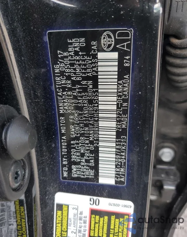 2T1BURHE4HC945651: 83754505