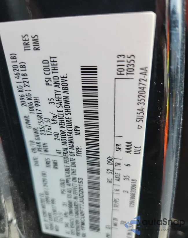 1FMCU0F77JUD20153: 71316745