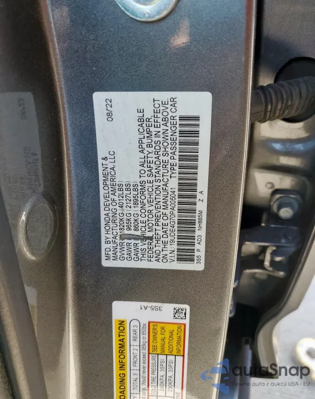 19UDE4G70PA005041: 80880235