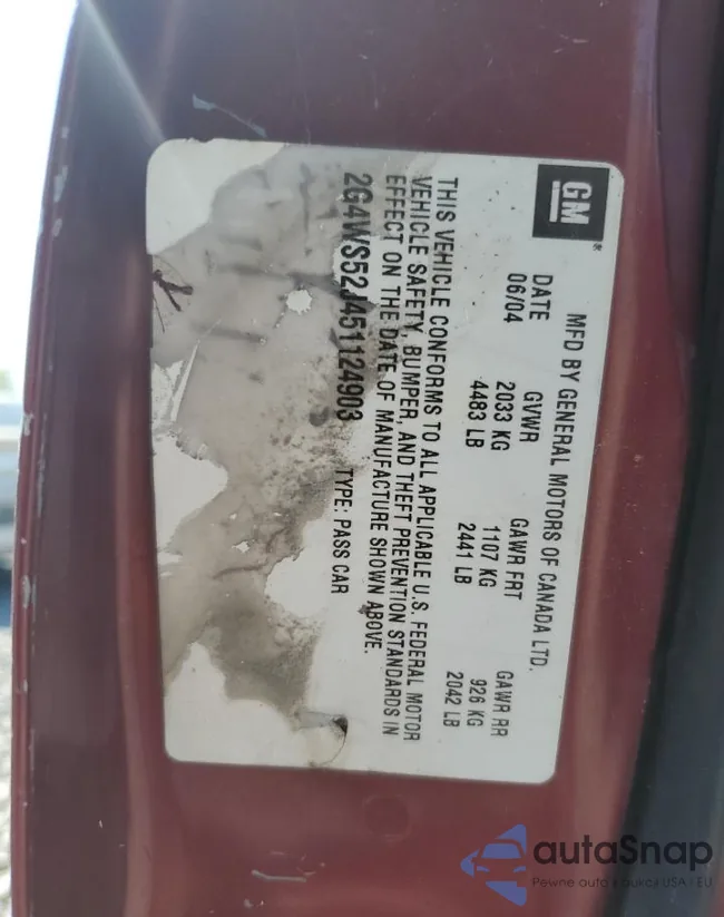 2G4WS52J451124903: 71875725