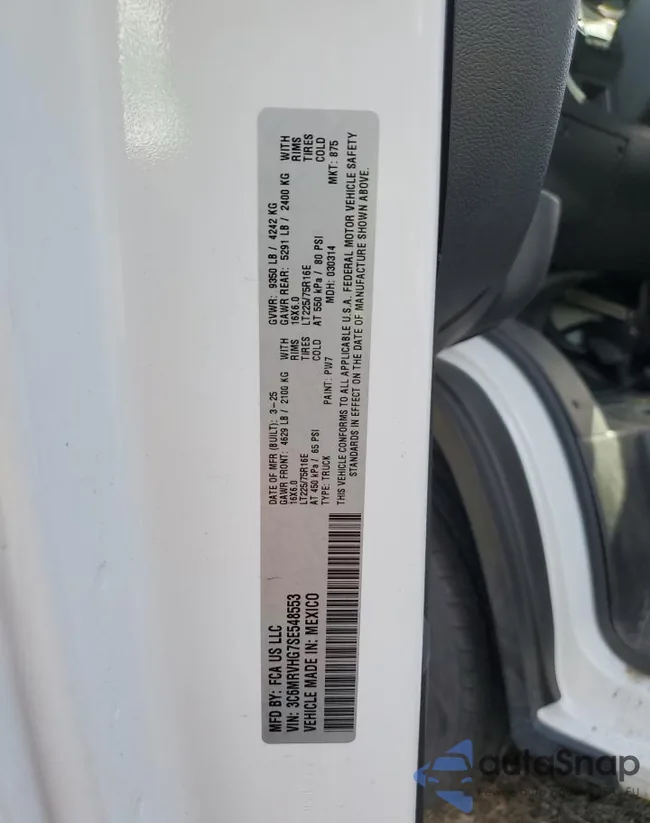 3C6MRVHG7SE548553: 81550095