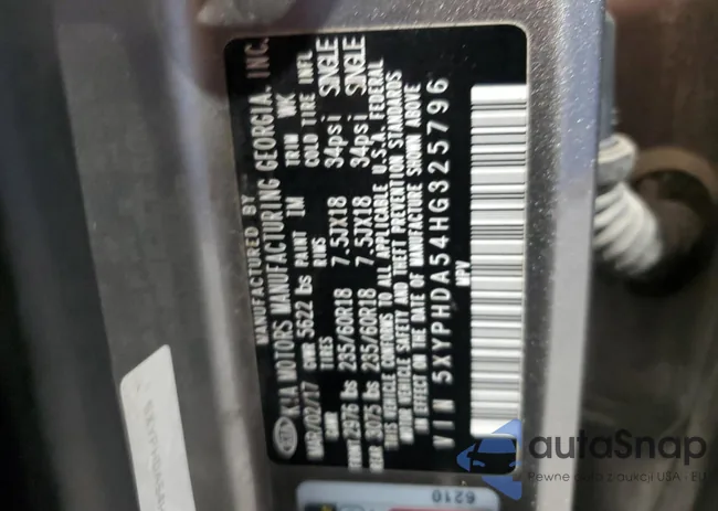 5XYPHDA54HG325796: 82071745