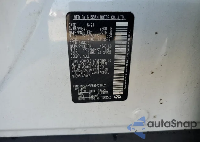 JN8AZ2BF8M9721602: 81453195