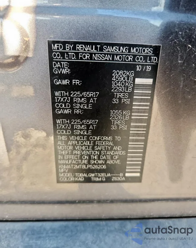 KNMAT2MT8LP526206: 80128425