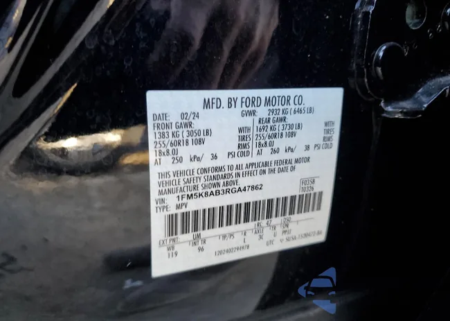 1FM5K8AB3RGA47862: 81631425