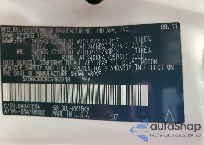 5TDKK3DC8CS183318: 81241035