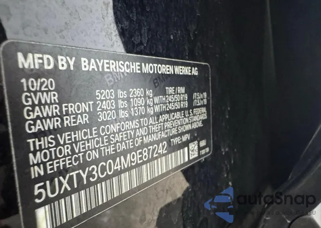 5UXTY3C04M9E8724: 84235055