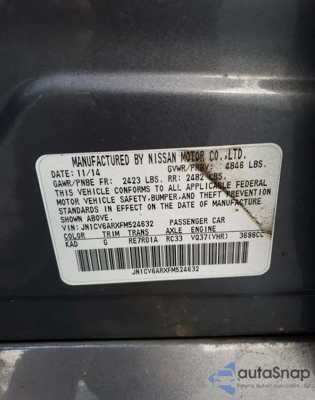 JN1CV6ARXFM524632: 69463083