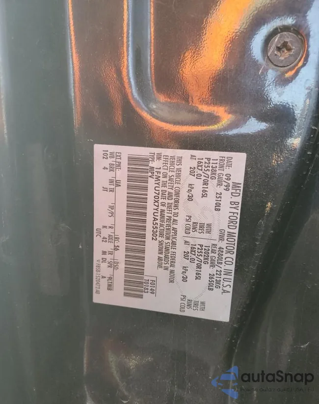 1FMYU70X7YUA55302: 43833945