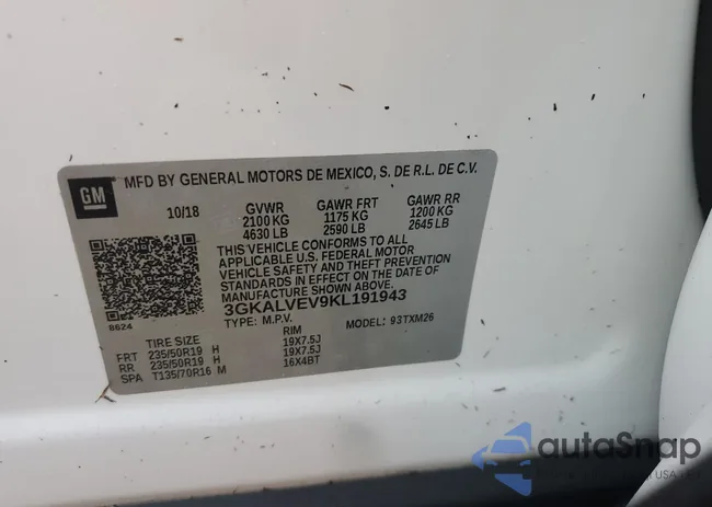 3GKALVEV9KL191943: 76195004