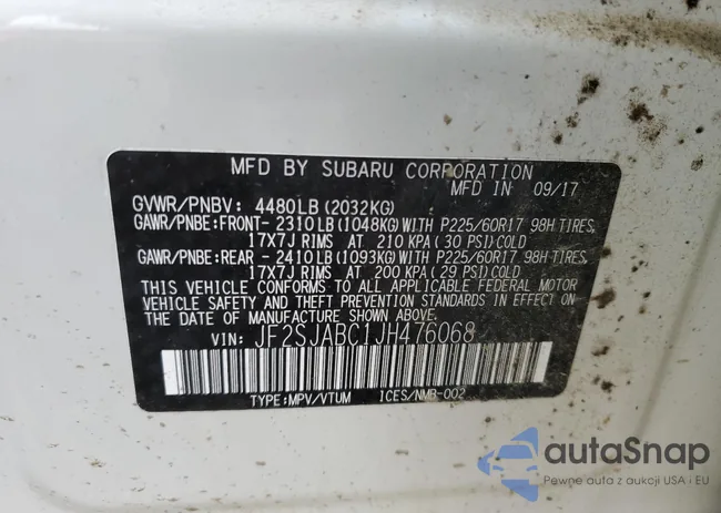 JF2SJABC1JH476068: 76267564