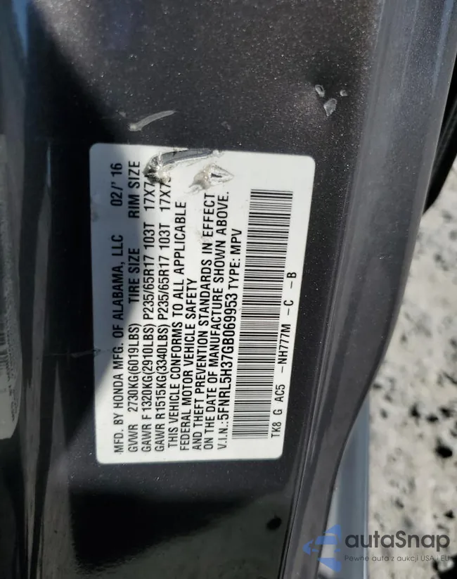 5FNRL5H37GB069953: 75603084