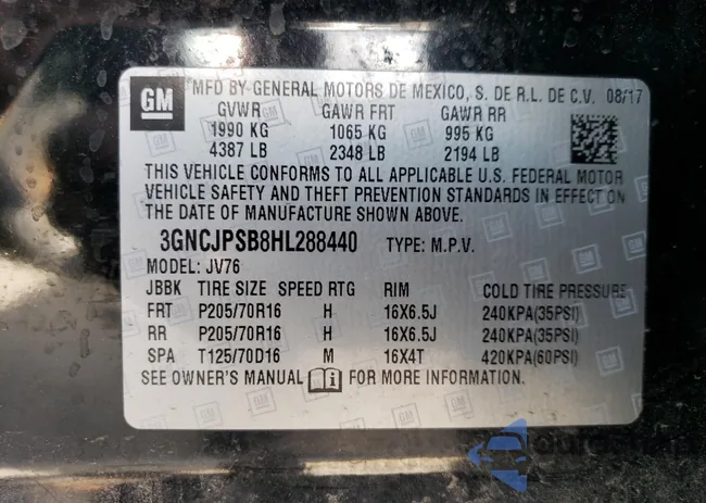 3GNCJPSB8HL288440: 76672244