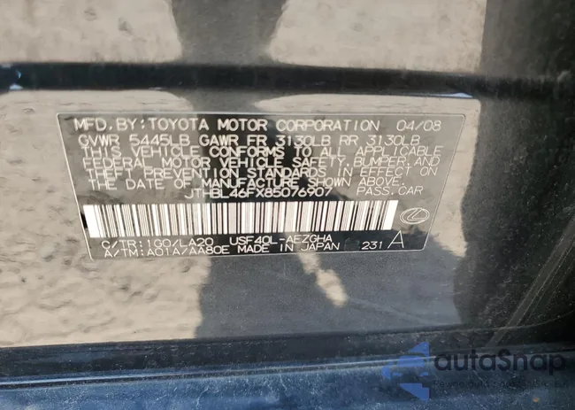 JTHBL46FX85076907: 74993354