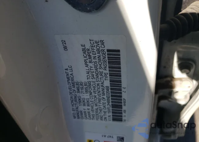 19XFL2H88NE020468: 78087014