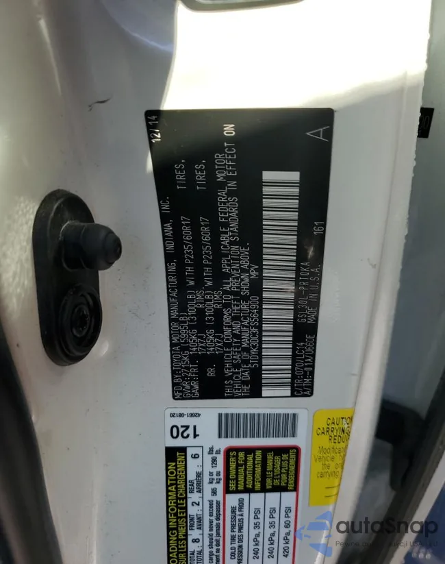 5TDYK3DC3FS564900: 76197774