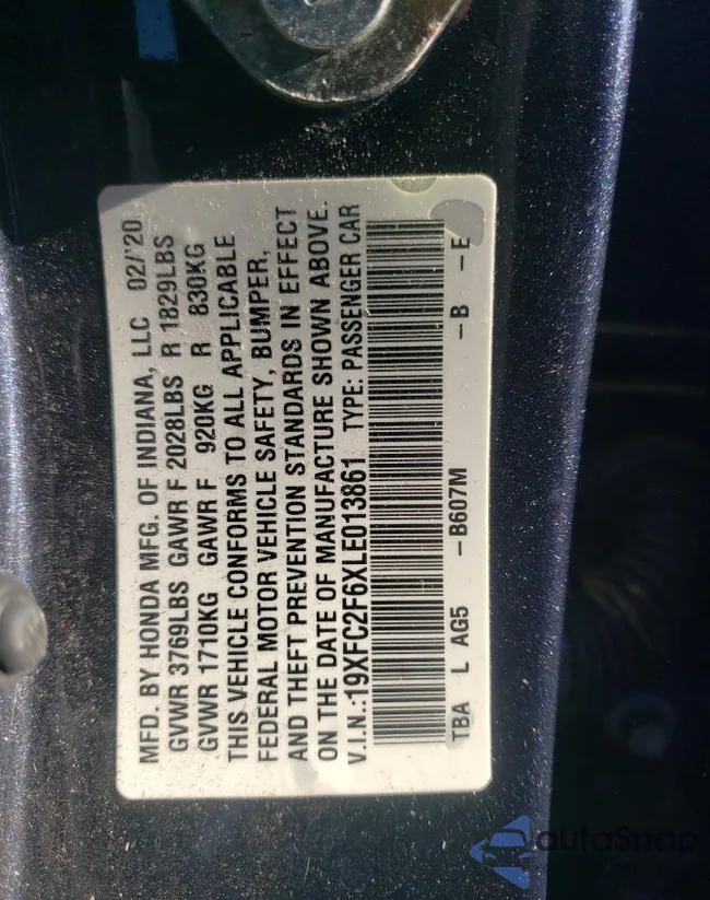 19XFC2F6XLE013861: 76804894