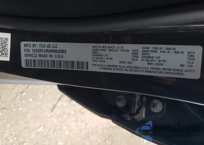 1C6SRFJM8MN643053: 78548854