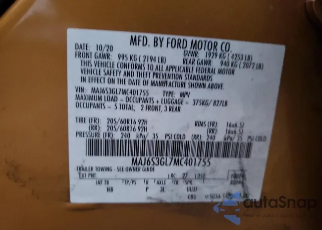 MAJ6S3GL7MC401755: 90099265