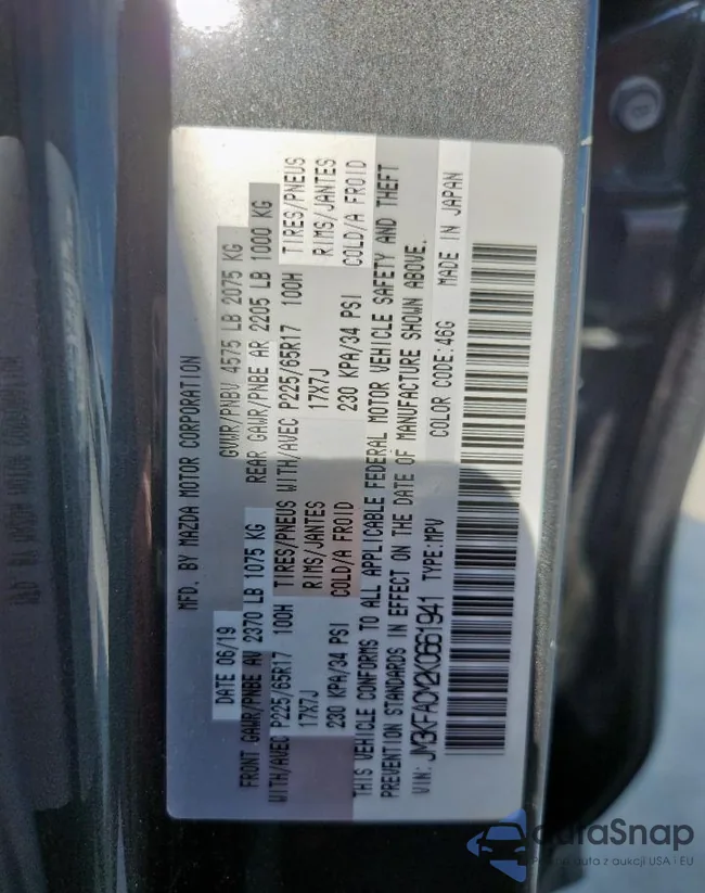 JM3KFACM2K0661941: 84810065