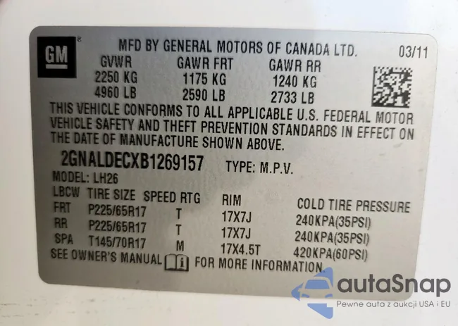 2GNALDECXB1269157: 90213315