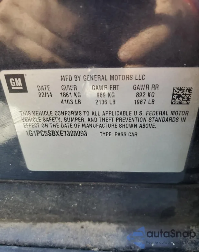 1G1PC5SBXE7305093: 89674185