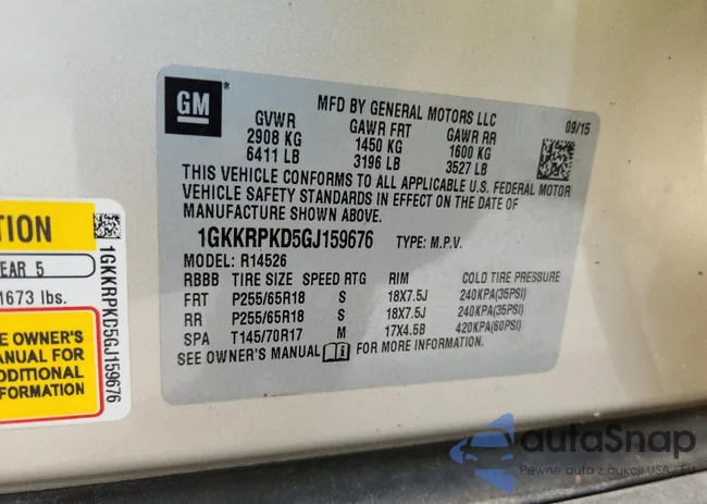 1GKKRPKD5GJ159676: 87000835