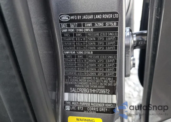 SALCR2BG1HH709972: 85337045