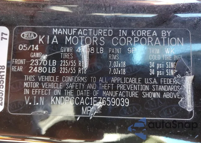 KNDPCCAC1E7659039: 87054095