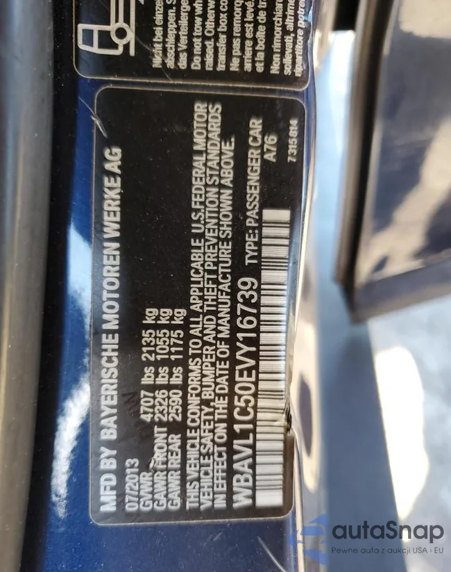 WBAVL1C50EVY16739: 82673055