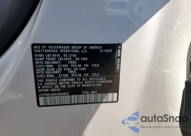 1V2TR2CA5LC503043: 87058785