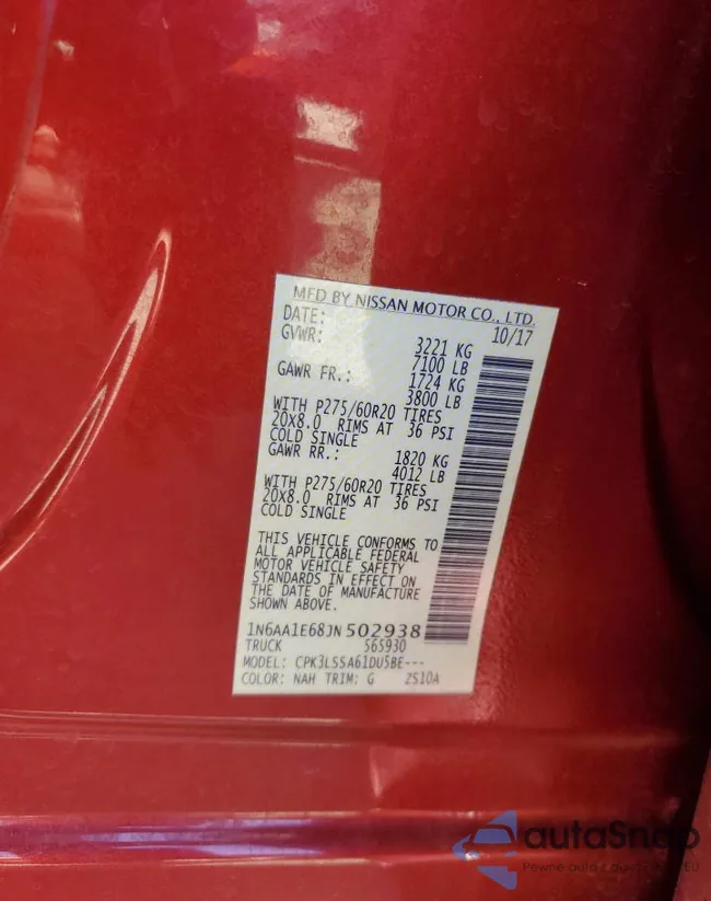 1N6AA1E68JN502938: 86340645