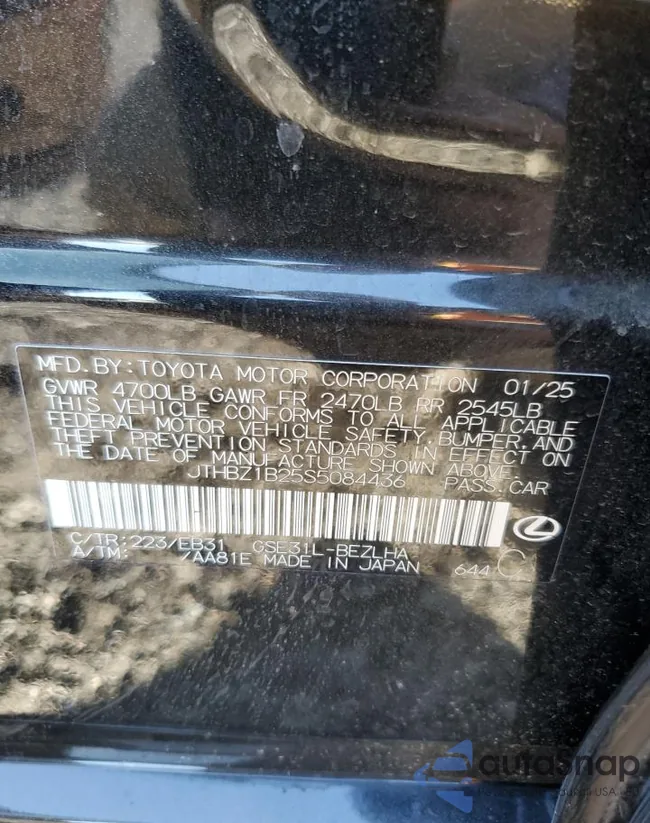 JTHBZ1B25S5084436: 90548835