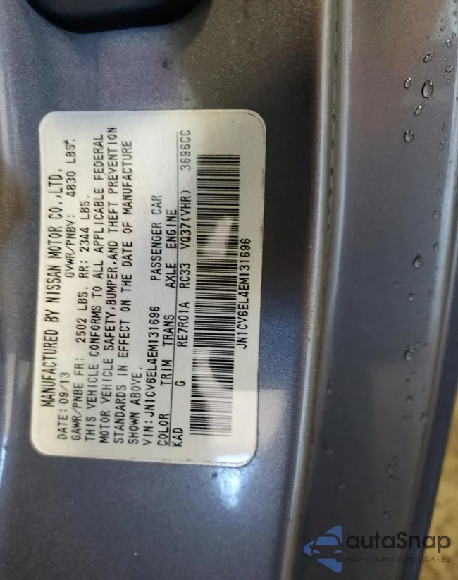 JN1CV6EL4EM131696: 84801285