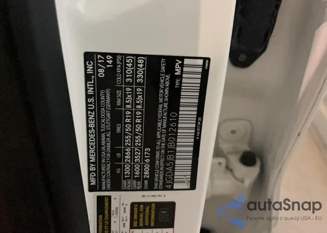 4JGDA5JB1JB012610: 85948015