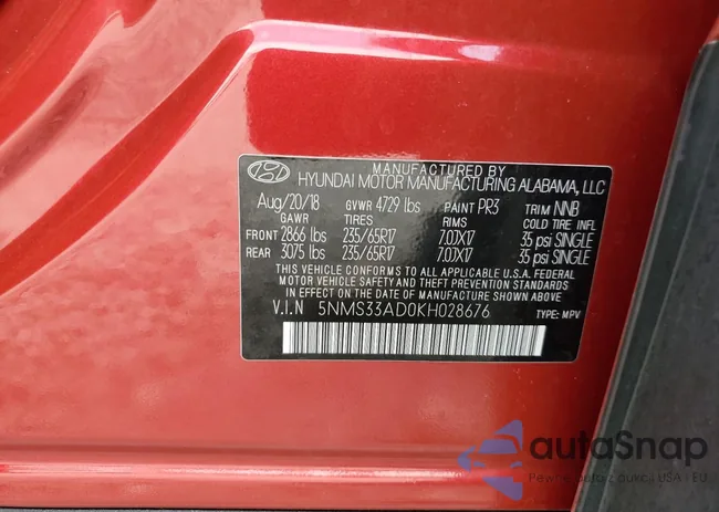 5NMS33AD0KH028676: 85543125