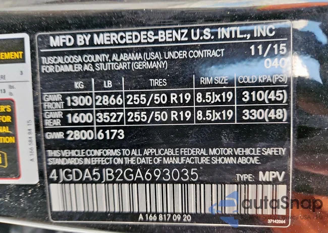 4JGDA5JB2GA693035: 86144675