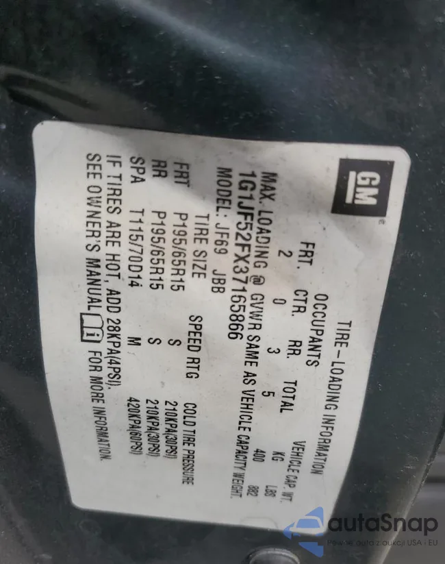 1G1JF52FX37165866: 82688305