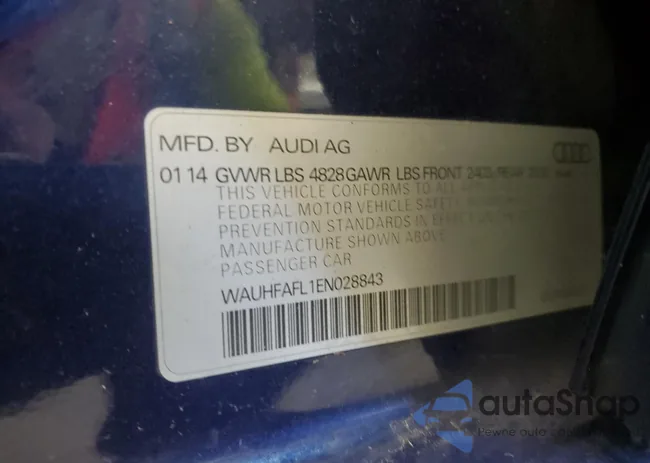 WAUHFAFL1EN028843: 89841915