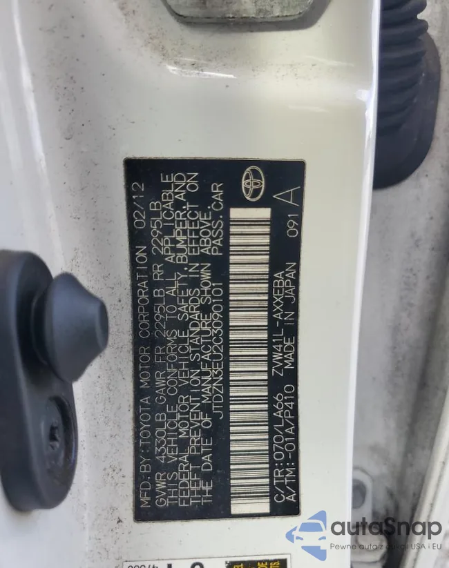 JTDZN3EU2C3090101: 90971655