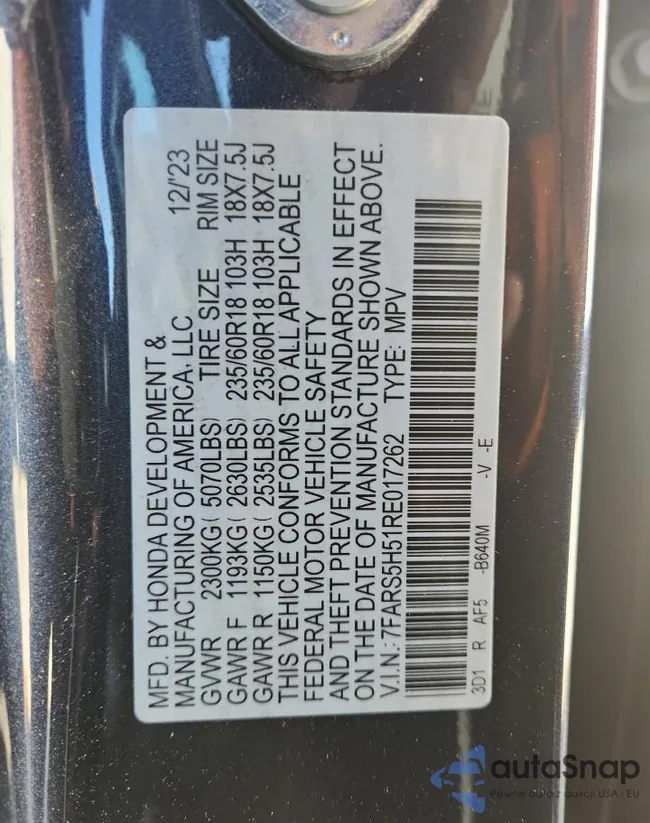 7FARS5H51RE017262: 90991225